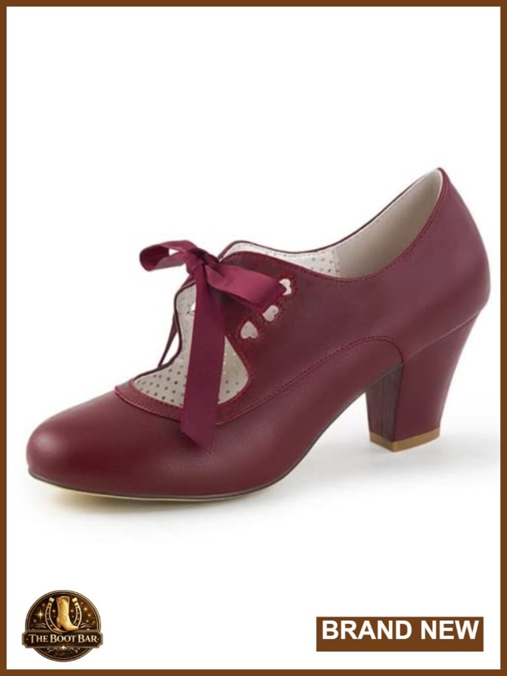 Women's Mary Jane Pumps Chunky Block Heel Round Toe Lace Up Vintage Shoes